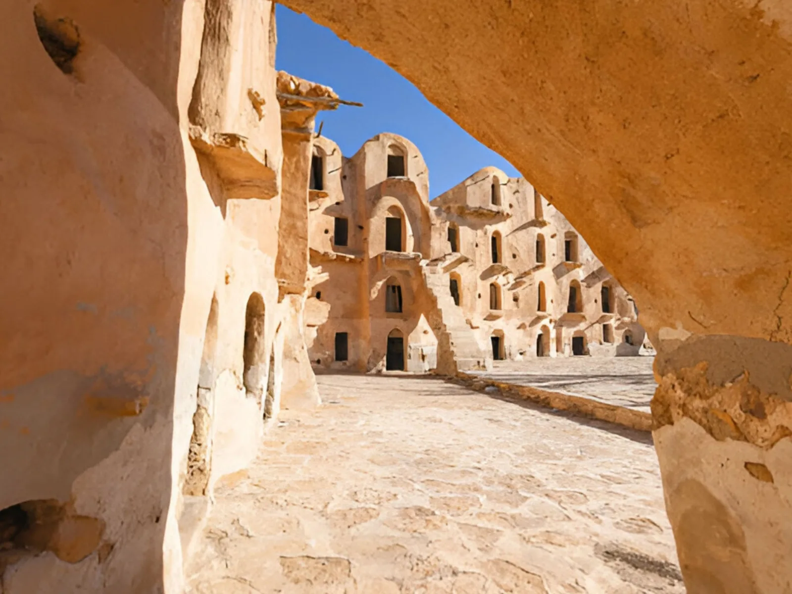 Fortified Berber ksour near Tataouine in southern Tunisia